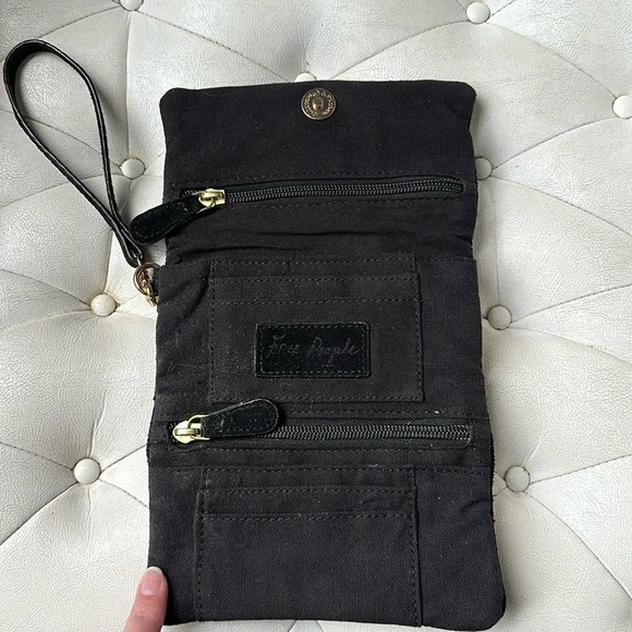 Free People Black Tri-Fold Wristlet - Picture 2 of 3